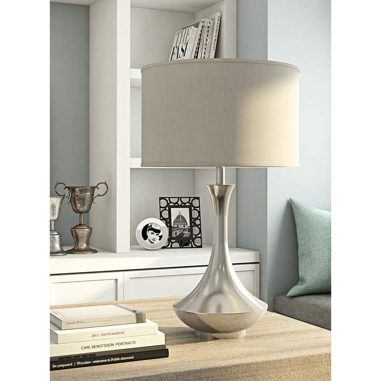 Image 3 Lite Source Elisio 29 inch Polished Steel Modern Genie Bottle Table Lamp more views