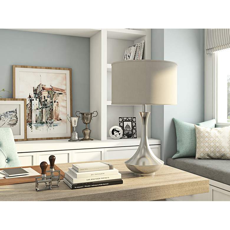 Image 4 Lite Source Elisio 29" Polished Steel Modern Genie Bottle Table Lamp more views