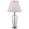Lite Source Emilie Chrome Striated Clear Glass Table Lamp
