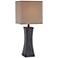 Lite Source Enkel 26 1/2" Dark Walnut Concave Column Table Lamp