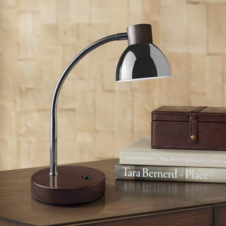 Image 1 Lite Source Eryx Gunmetal Gooseneck LED Desk Lamp