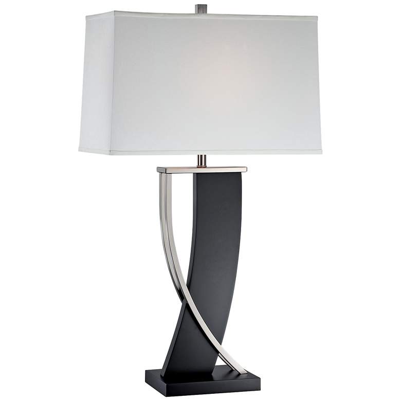 Image 2 Lite Source Estella 31" Dark Walnut Two-Tone Modern Table Lamp