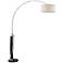Lite Source Estella Dark Walnut Arc Floor Lamp