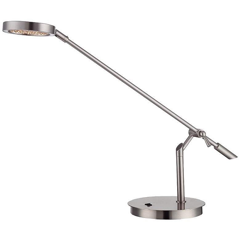 Image 1 Lite Source Eton Polished Steel LED Desk Lamp