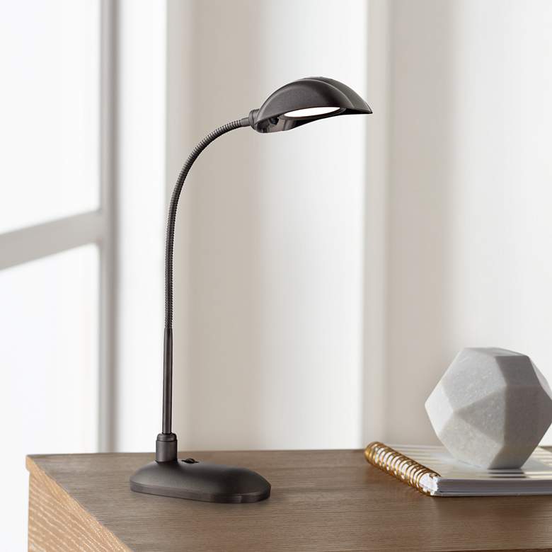 Image 1 Lite Source Ettore Black Metal LED Desk Lamp