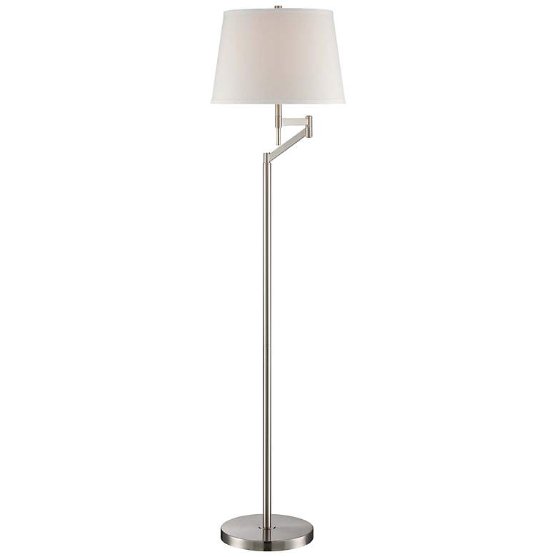 Image 3 Lite Source Eveleen 61 inch High Swing Arm Floor Lamp in Silver more views