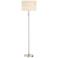 Lite Source Falan 60 1/2"  Ribbon Linen and Nickel Modern Floor Lamp