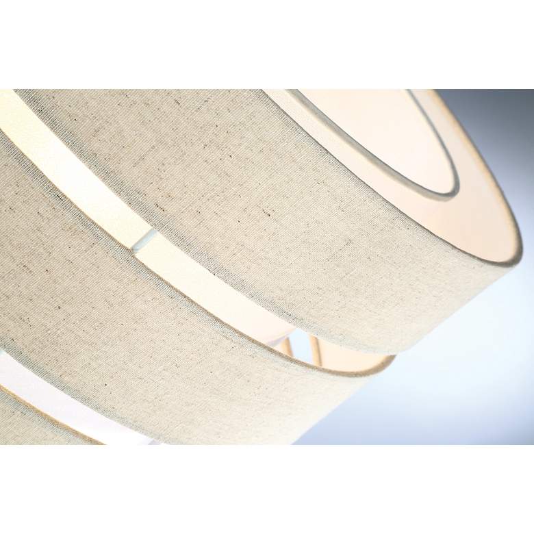 Image 3 Lite Source Falan 60 1/2"  Ribbon Linen and Nickel Modern Floor Lamp more views