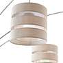 Lite Source Falan 91" Brushed Nickel 3-Light Modern Arc Floor Lamp