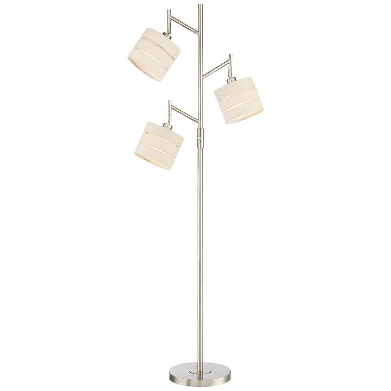 Image 1 Lite Source Falan Brushed Nickel 3-Light Tree Floor Lamp
