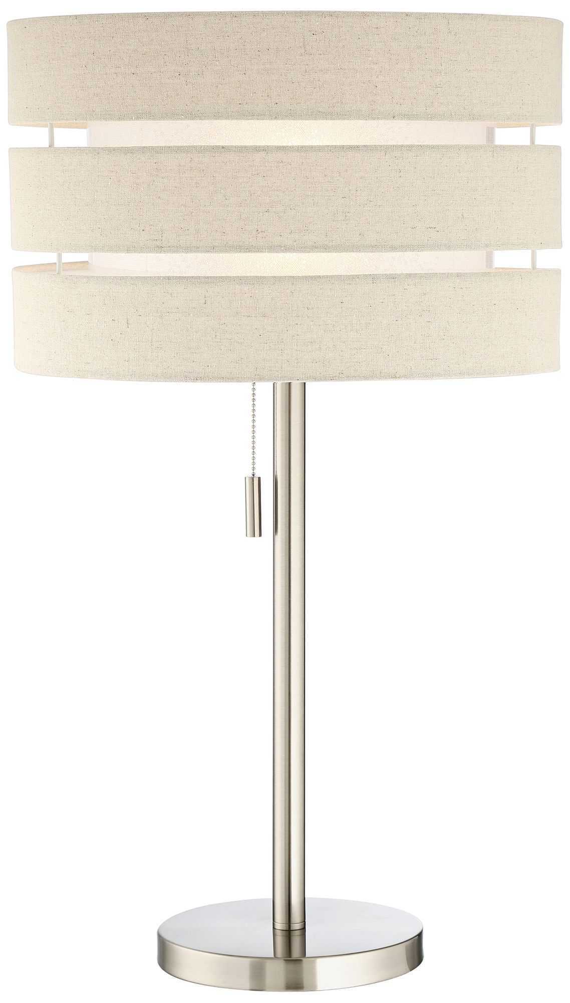 Lite Source Falan Brushed Nickel Modern Table Lamp