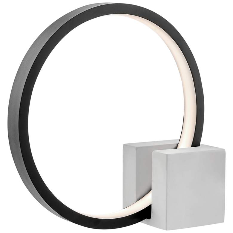Image 2 Lite Source Fannie 12 1/4" High Black Gray Ring Modern LED Accent Lamp