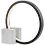 2_Lite Source Fannie 12 1/4" High Black Gray Ring Modern LED Accent Lamp