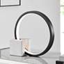 1_Lite Source Fannie 12 1/4" High Black Gray Ring Modern LED Accent Lamp