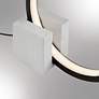 3_Lite Source Fannie 12 1/4" High Black Gray Ring Modern LED Accent Lamp more views