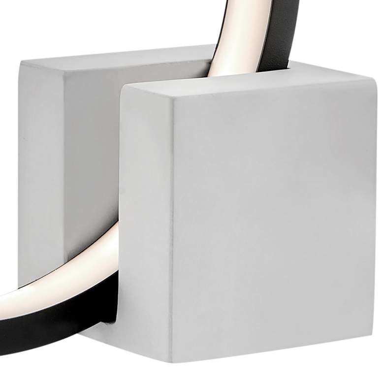Image 4 Lite Source Fannie 12 1/4" High Black Gray Ring Modern LED Accent Lamp more views