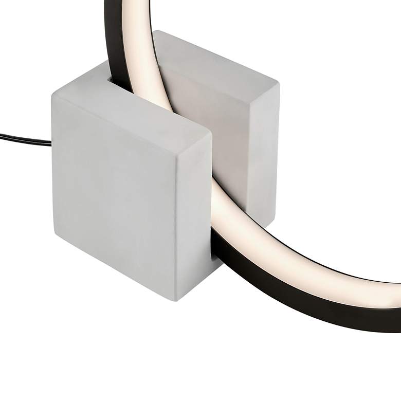 Image 5 Lite Source Fannie 12 1/4" High Black Gray Ring Modern LED Accent Lamp more views