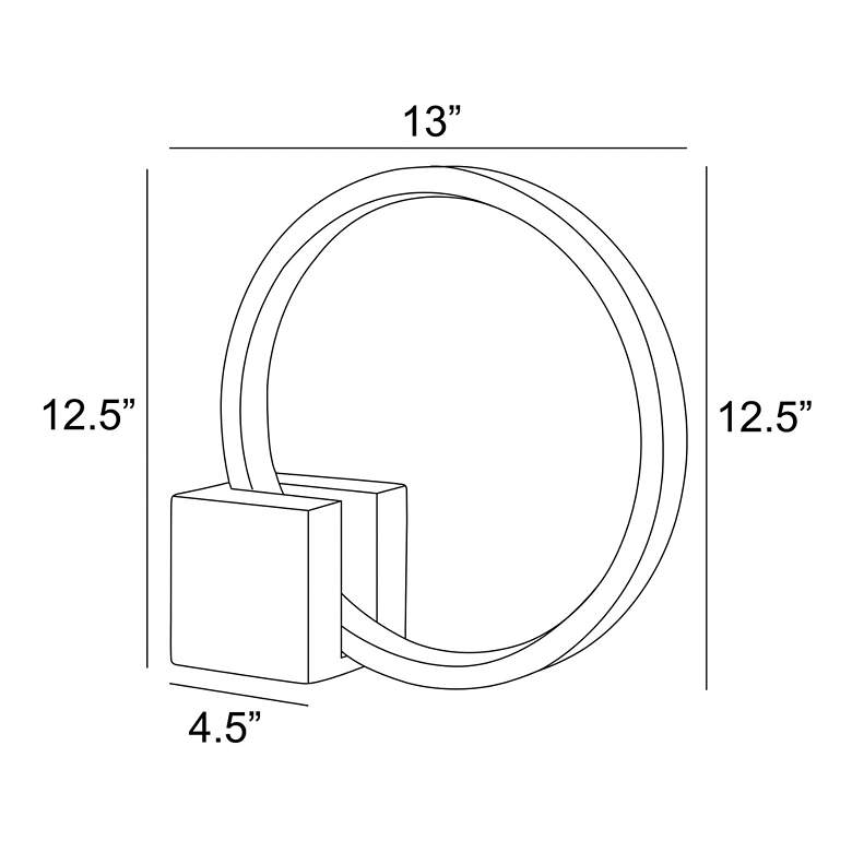 Image 6 Lite Source Fannie 12 1/4" High Black Gray Ring Modern LED Accent Lamp more views