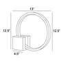 4_Lite Source Fannie 12 1/4" Modern Ring LED Accent Table Lamp more views