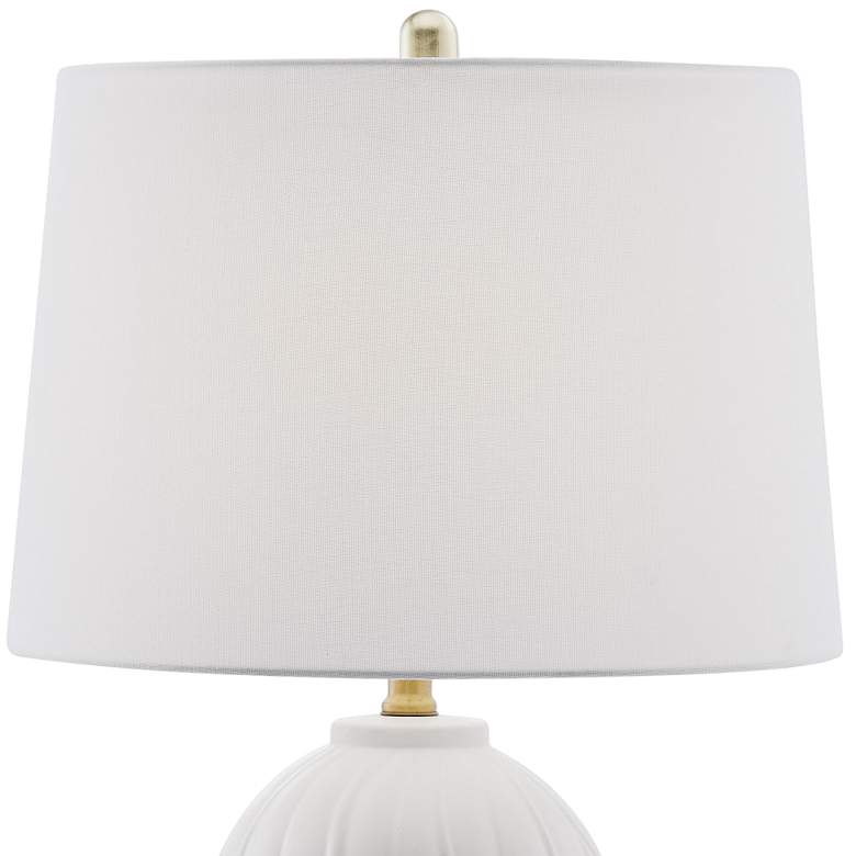 Image 4 Lite Source Farida 27" High White Ceramic Feathers Table Lamp more views