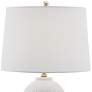 4_Lite Source Farida 27" High White Ceramic Feathers Table Lamp more views