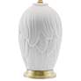 5_Lite Source Farida 27" High White Ceramic Feathers Table Lamp more views