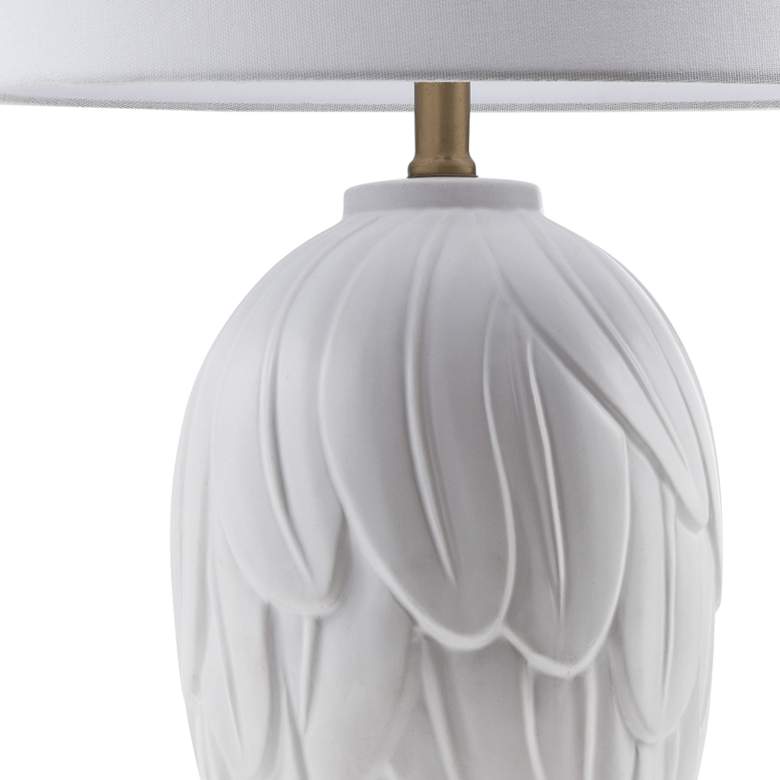 Image 6 Lite Source Farida 27" High White Ceramic Feathers Table Lamp more views