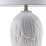 6_Lite Source Farida 27" High White Ceramic Feathers Table Lamp more views
