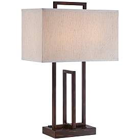 Image2 of Lite Source Farren 26 1/2" 2-Outlet Dark Bronze Table Lamp