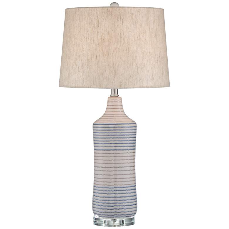 Image 1 Lite Source Fedella 29 1/2" Coastal Lines Modern Ceramic Table Lamp