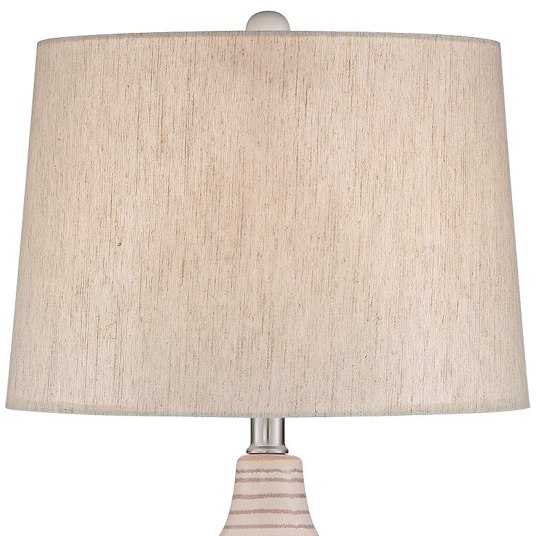 Image 2 Lite Source Fedella 29 1/2" Coastal Lines Modern Ceramic Table Lamp more views