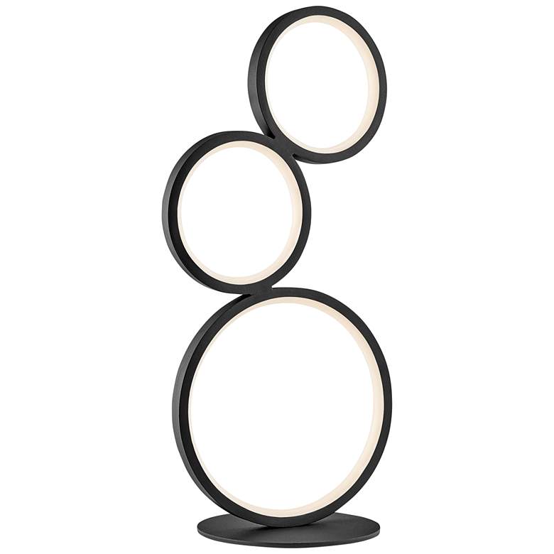 Image 2 Lite Source Fedora 17 1/4" High Black LED Accent Table Lamp