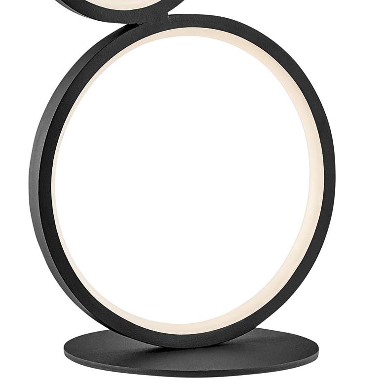 Image 4 Lite Source Fedora 17 1/4" High Black LED Accent Table Lamp more views