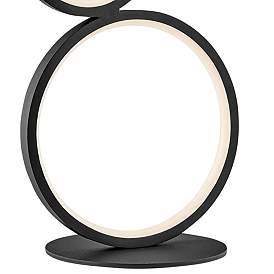Image4 of Lite Source Fedora 17 1/4" High Black LED Accent Table Lamp more views