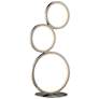 2_Lite Source Fedora 17 1/4" High Brushed Nickel LED Accent Table Lamp