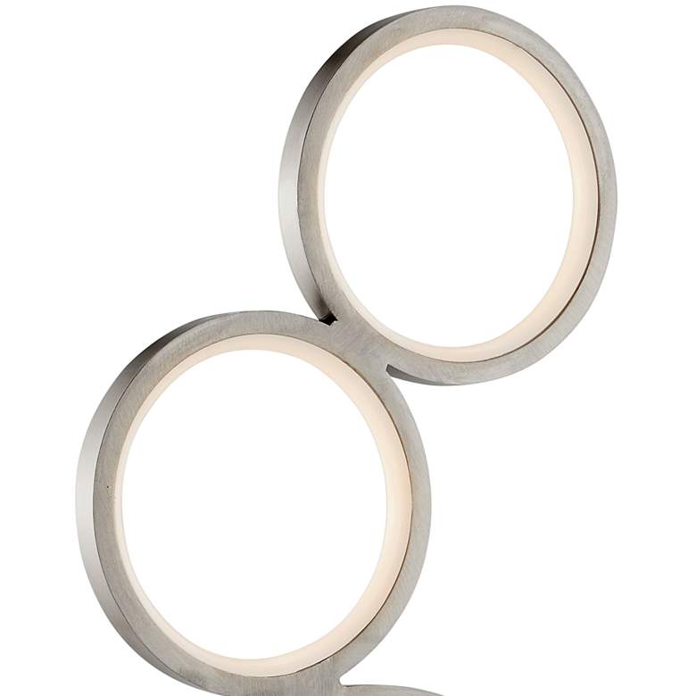 Image 3 Lite Source Fedora 17 1/4" High Brushed Nickel LED Accent Table Lamp more views