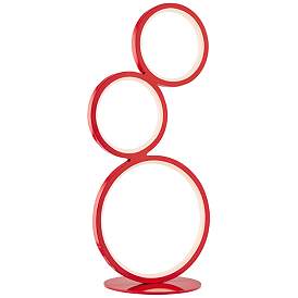 Image2 of Lite Source Fedora 17 1/4" High Red LED Accent Table Lamp