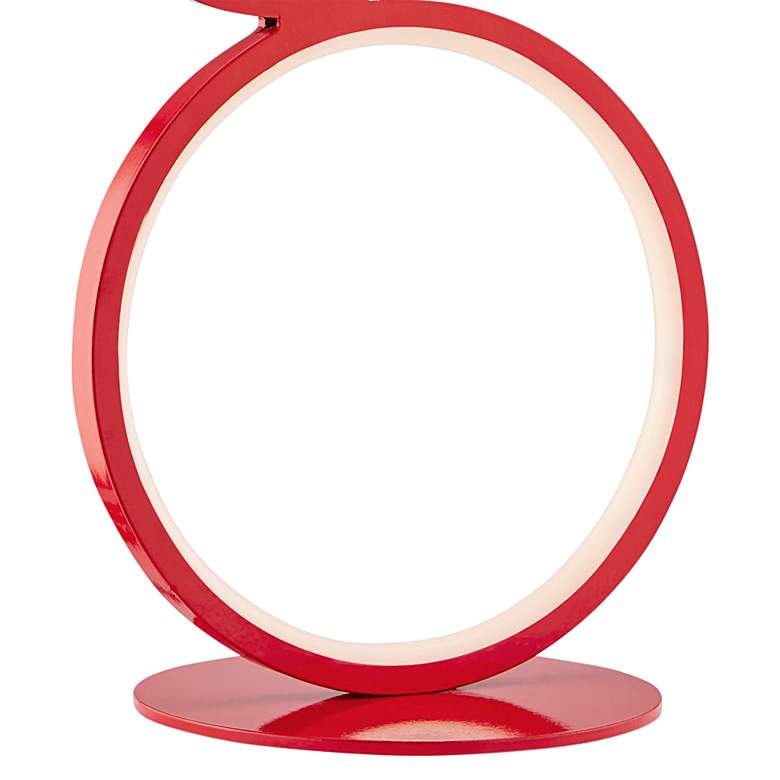 Image 4 Lite Source Fedora 17 1/4" High Red LED Accent Table Lamp more views
