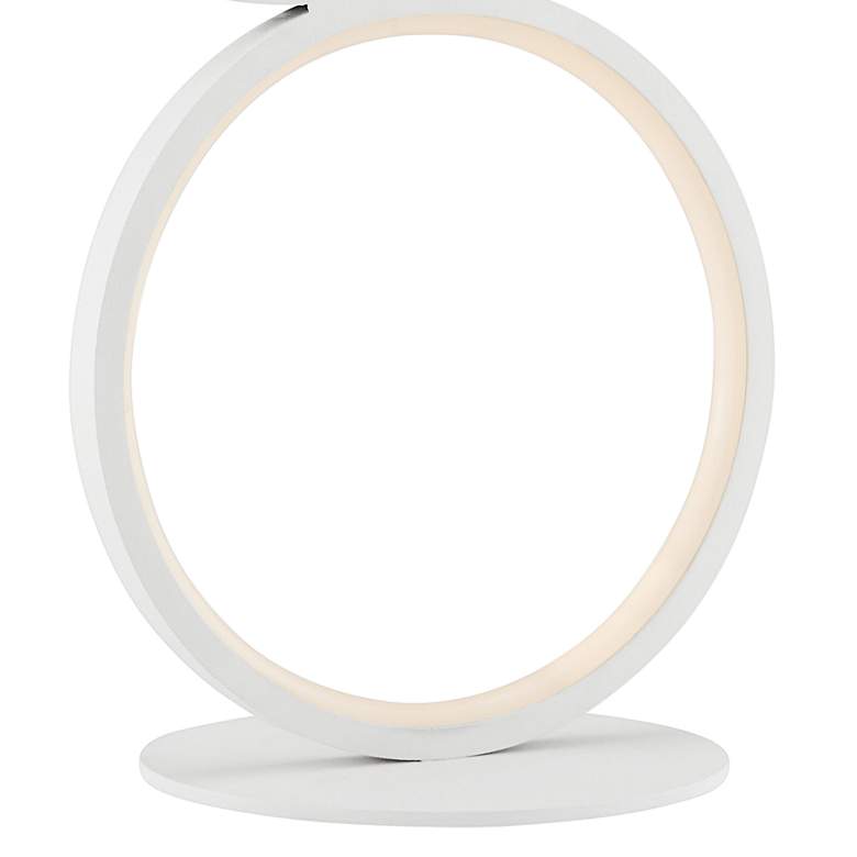 Image 4 Lite Source Fedora 17 1/4" High White LED Accent Table Lamp more views