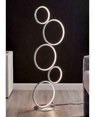 Lite Source Fedora 44 1/2" High Silver LED Floor Lamp