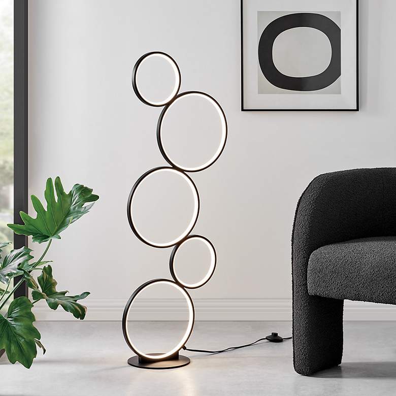 Image 3 Lite Source Fedora Black 5-Light LED Novelty Floor Lamp more views