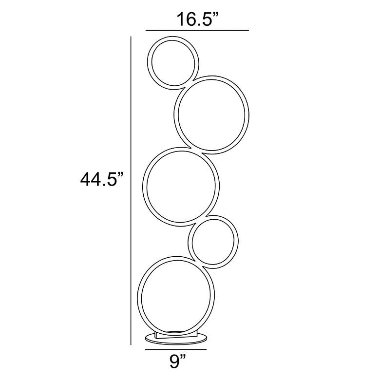 Image 5 Lite Source Fedora Black 5-Light LED Novelty Floor Lamp more views