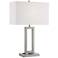 Lite Source Fiadi 2-Outlet Modern Polished Steel Table Lamp