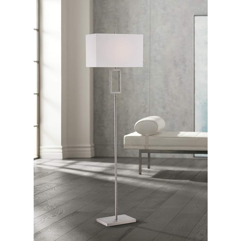 Image 1 Lite Source Fiadi 61" HIgh Polished Steel Floor Lamp