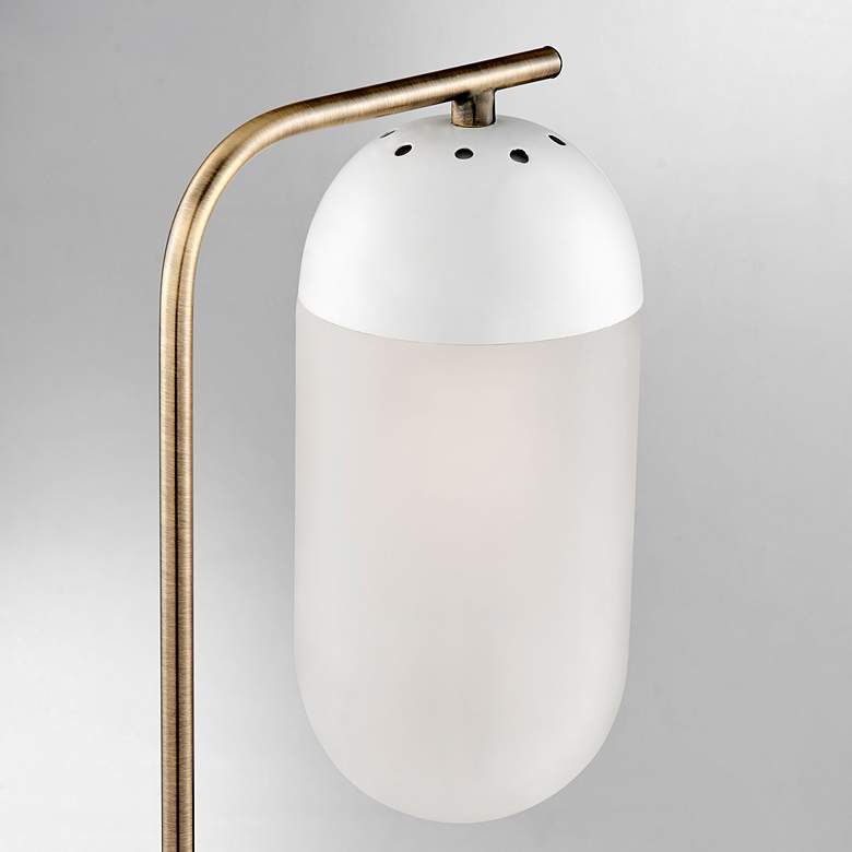 Image 5 Lite Source Firefly 19 1/2" High Antique Brass White Accent Table Lamp more views