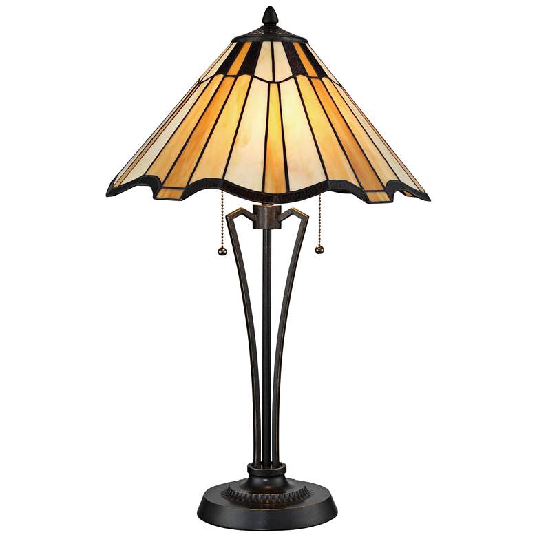 Image 1 Lite Source Florence Bronze Tiffany-Style Art Nouveau Table Lamp