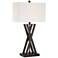 Lite Source Fonda 30" High Dark Bronze Outlet and USB Table Lamp