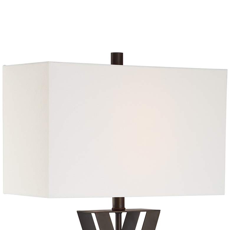 Image 3 Lite Source Fonda 30" High Dark Bronze Outlet and USB Table Lamp more views
