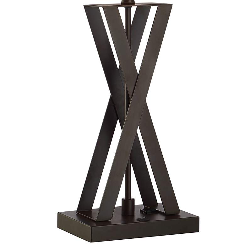 Image 4 Lite Source Fonda 30" High Dark Bronze Outlet and USB Table Lamp more views