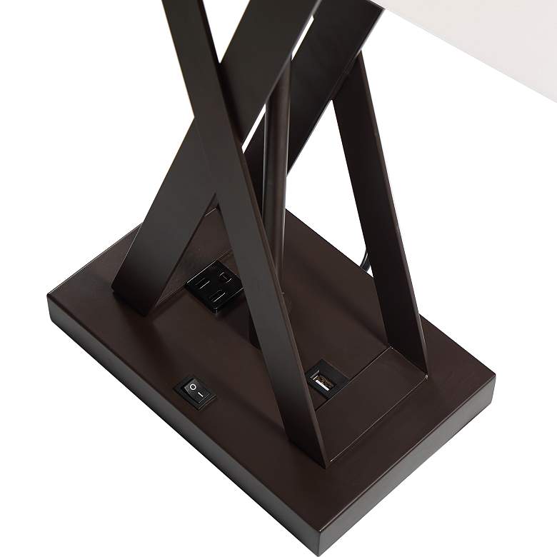 Image 5 Lite Source Fonda Dark Bronze Outlet and USB Table Lamp more views